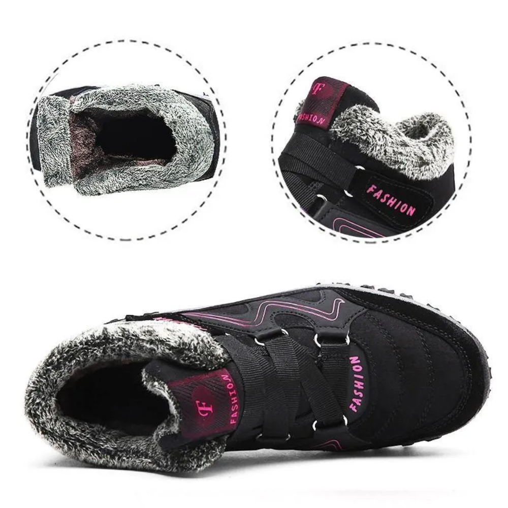 Nora winterschoenen verstelbare sluiting detail