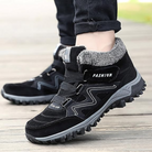 Dames winterschoenen Nora in zwart met roze accenten