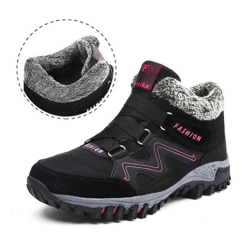 Dames winterschoenen Nora zijaanzicht grijs