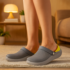 Nova klompsandalen grijs met groen — lichtgewicht en ergonomisch voor dagelijks gebruik
