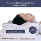 Memory foam kussen past zich aan wervelkolom aan voor optimale ondersteuning