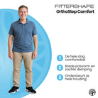 Ortiva dames comfort schoen met hielsteun detail bovenaanzicht