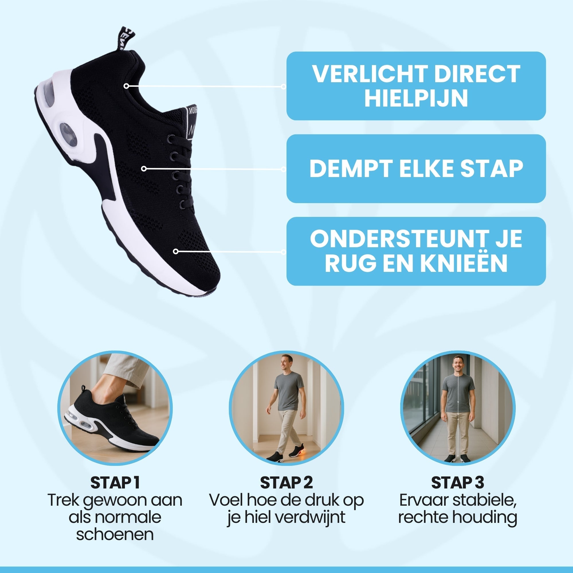 Ortiva ergonomische schoen in wit kleur zijaanzicht