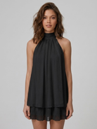 Paloma backless halterneck mini-jurk in bruin, veelzijdig zomerjurkje