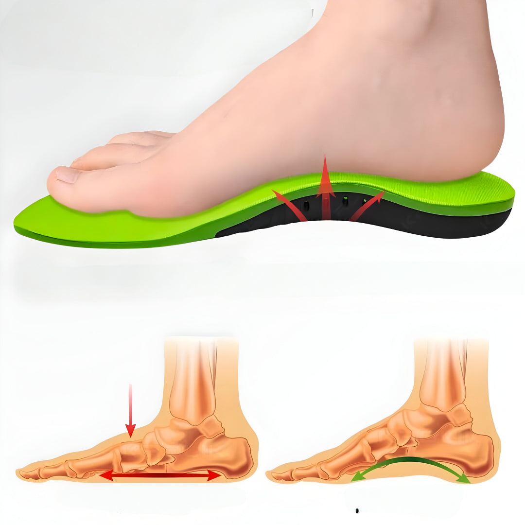 Close-up van ademend oppervlak van Pedivo orthopedische inlegzool