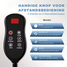 Voetmassageapparaat met diep-kneedfunctie en trilstand