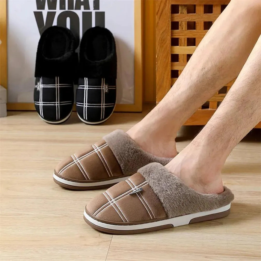 Relax pantoffels grijs gecushte zool comfortabel binnenshuis