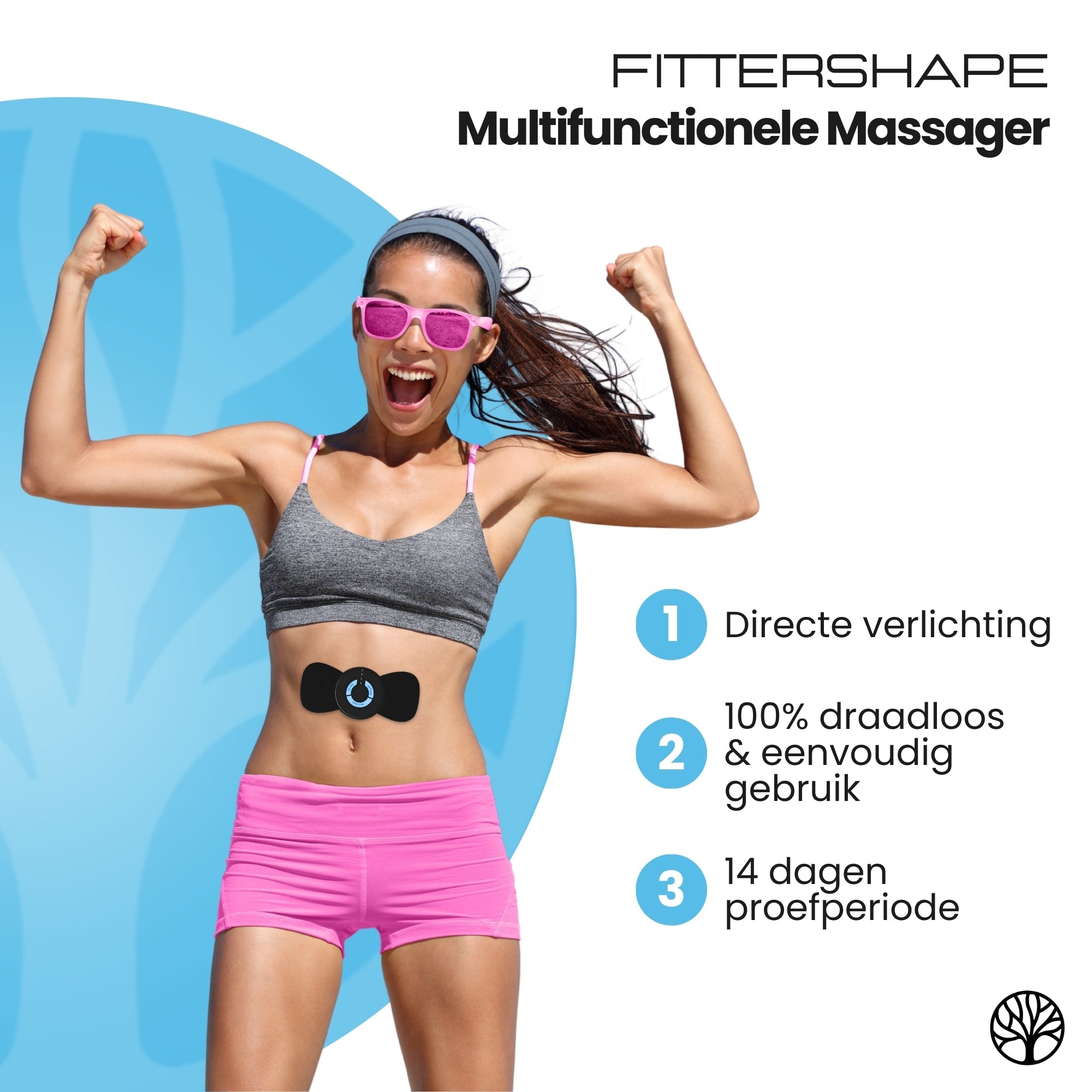 Draadloze massager voor nek- en rugpijn thuisgebruik