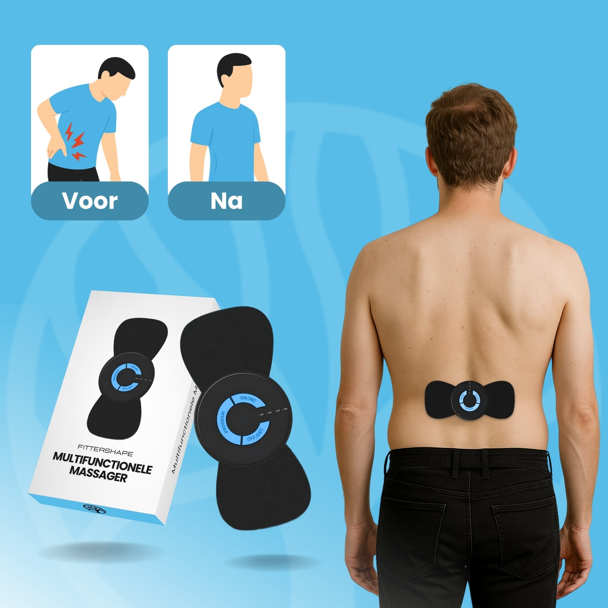 Herbruikbare draadloze massager voor dagelijkse pijnverlichting