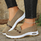 Zwarte Rona slip-on schoenen voor dames – lichtgewicht en ademend