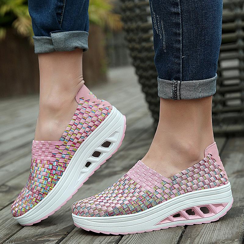 Zijaanzicht Selena comfortsneakers met versterkte hiel en ondersteunde zool
