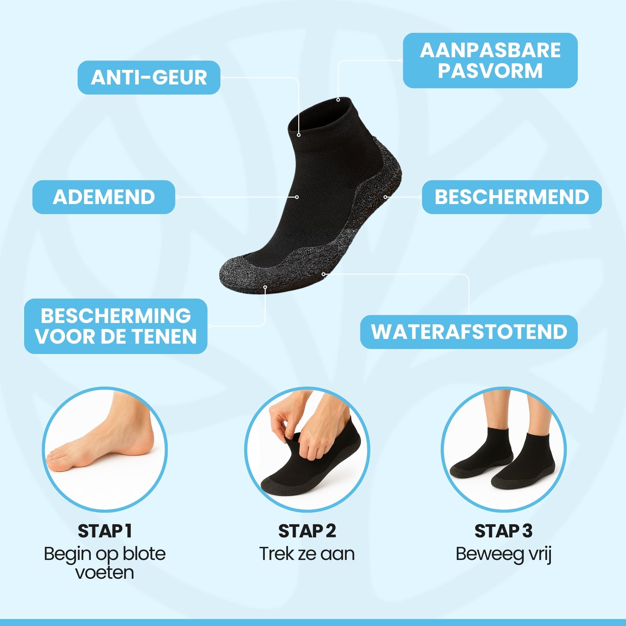 Solin sock shoes bovenaanzicht ademend knit materiaal