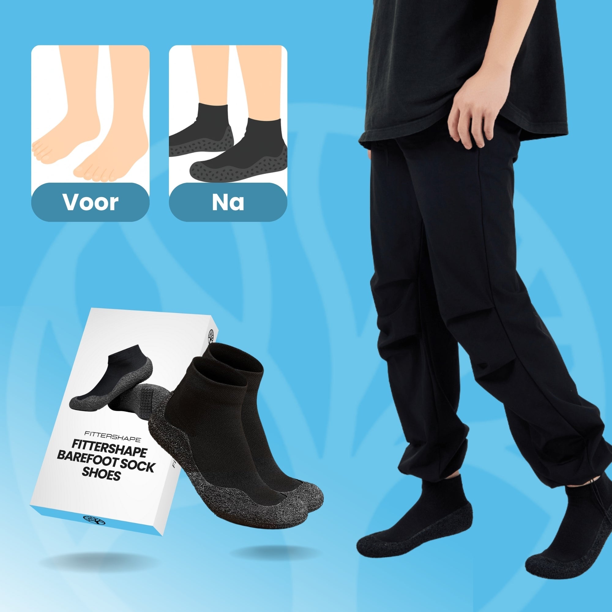 Detailopname antislipzool Solin barefoot schoen