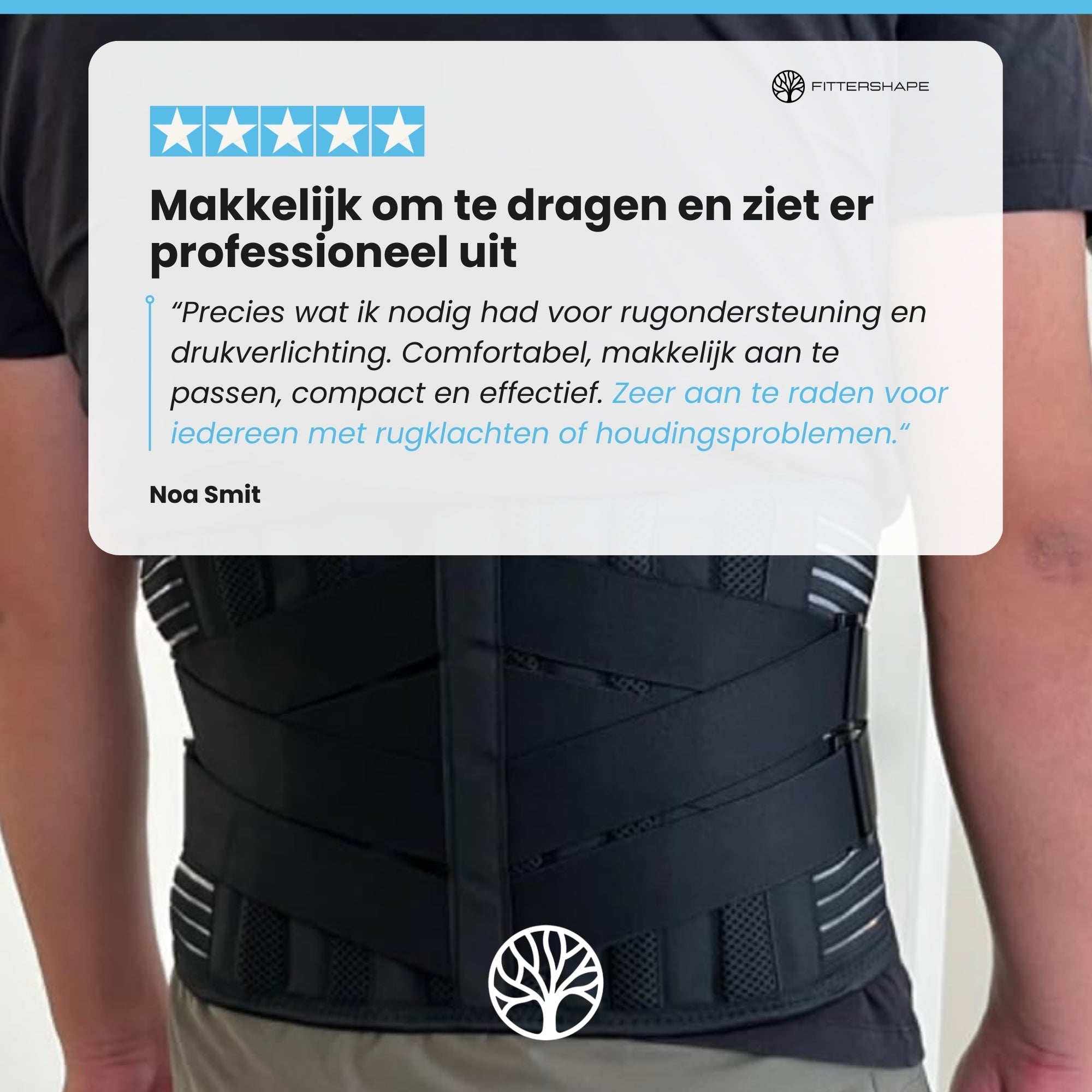 Comfortabele rugbrace voor verbeterde houding en mobiliteit
