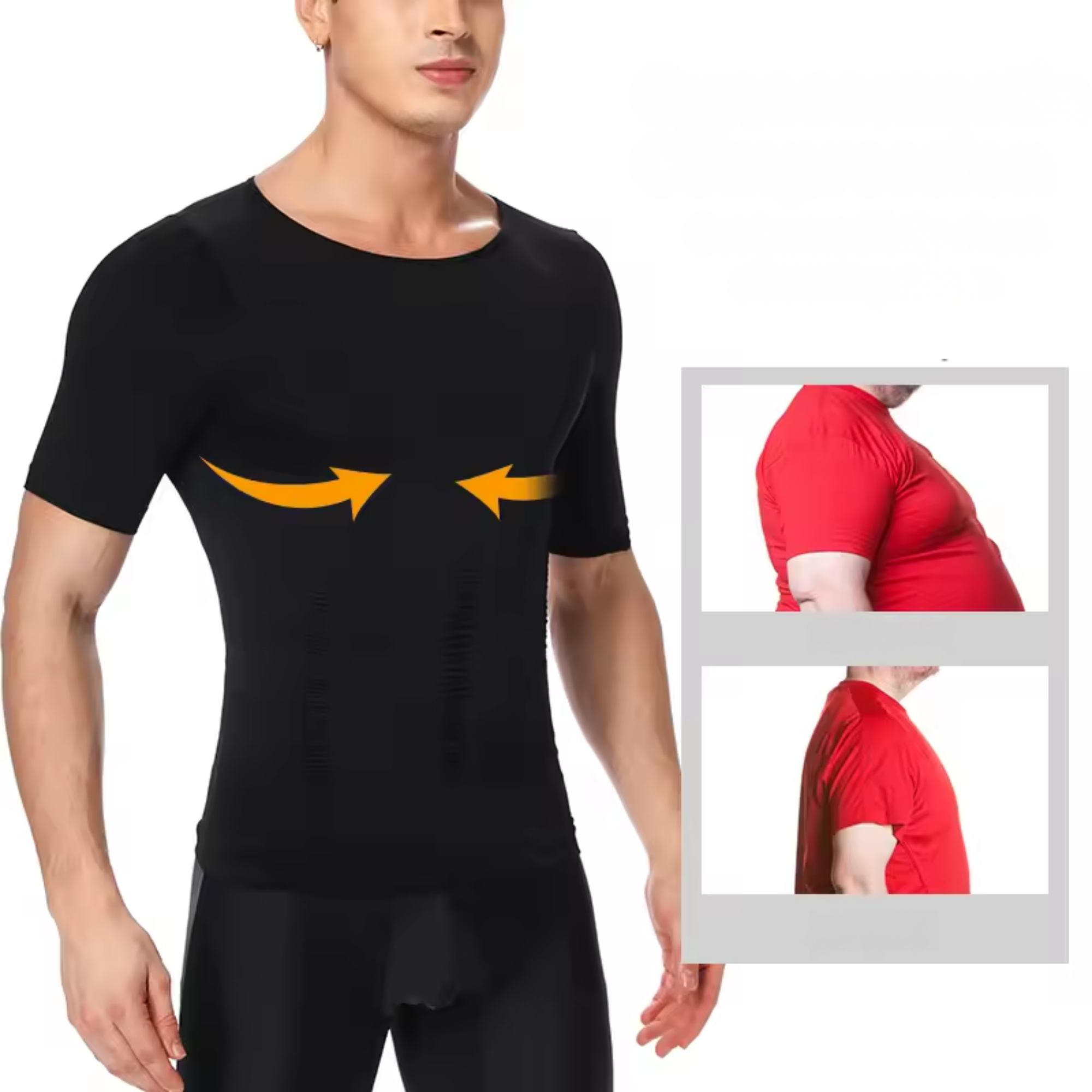 Strivo rugondersteuning shirt wit, achteraanzicht
