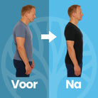 Strivo posture shirt detail rugpanel zwart