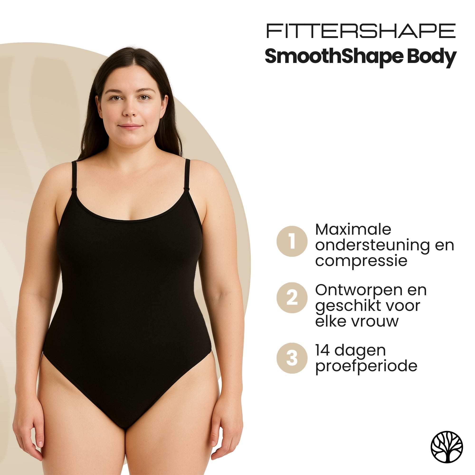 Syla shapewear body zij-aanzicht strakke pasvorm