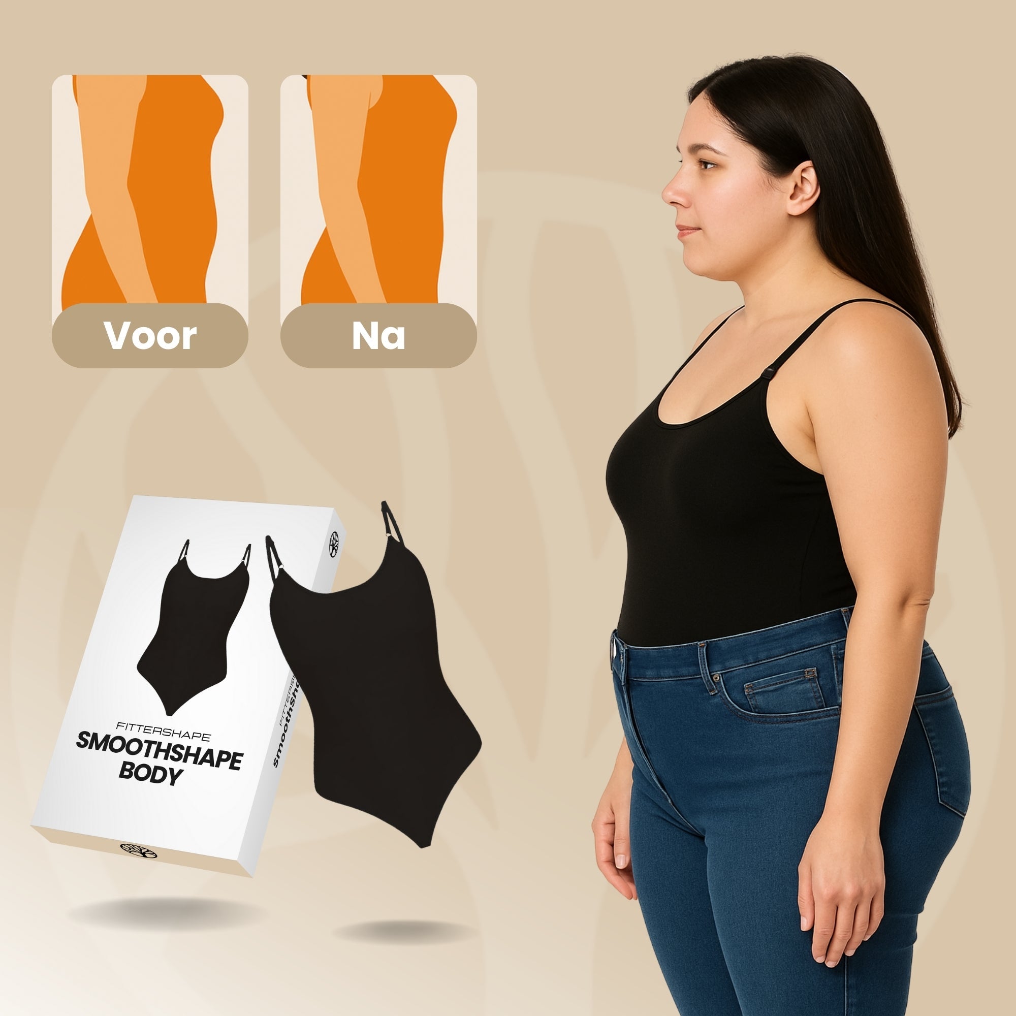 Syla figuurcorrigerende body comfortabele pasvorm close-up