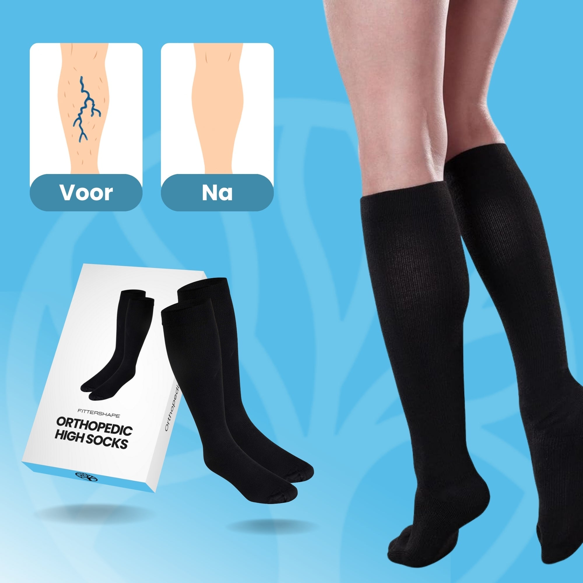 Compressiekousen voor beenpijn en voetpijn ondersteuning onderbeengebied