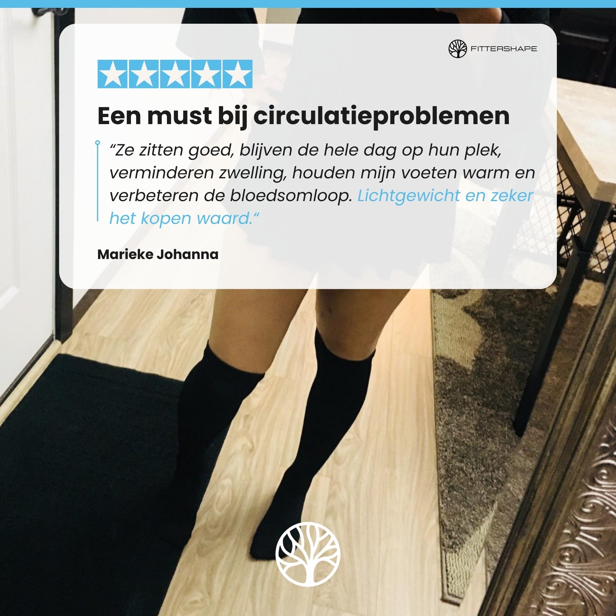 Compressiekousen gedragen tijdens staand werk beenpijn verlichting