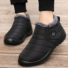 Witte dames winterlaarzen met antislip zool, bovenaanzicht
