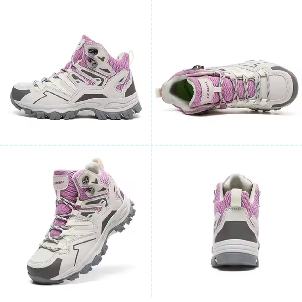 Vera dames hikingschoenen grijs met ademend mesh detail