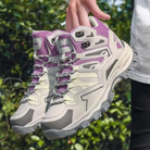 Vera trekkingschoenen khaki zool profiel overzicht