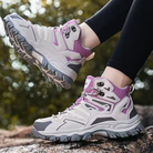 Vera hikingschoenen dames synthetisch leer materiaaldetail