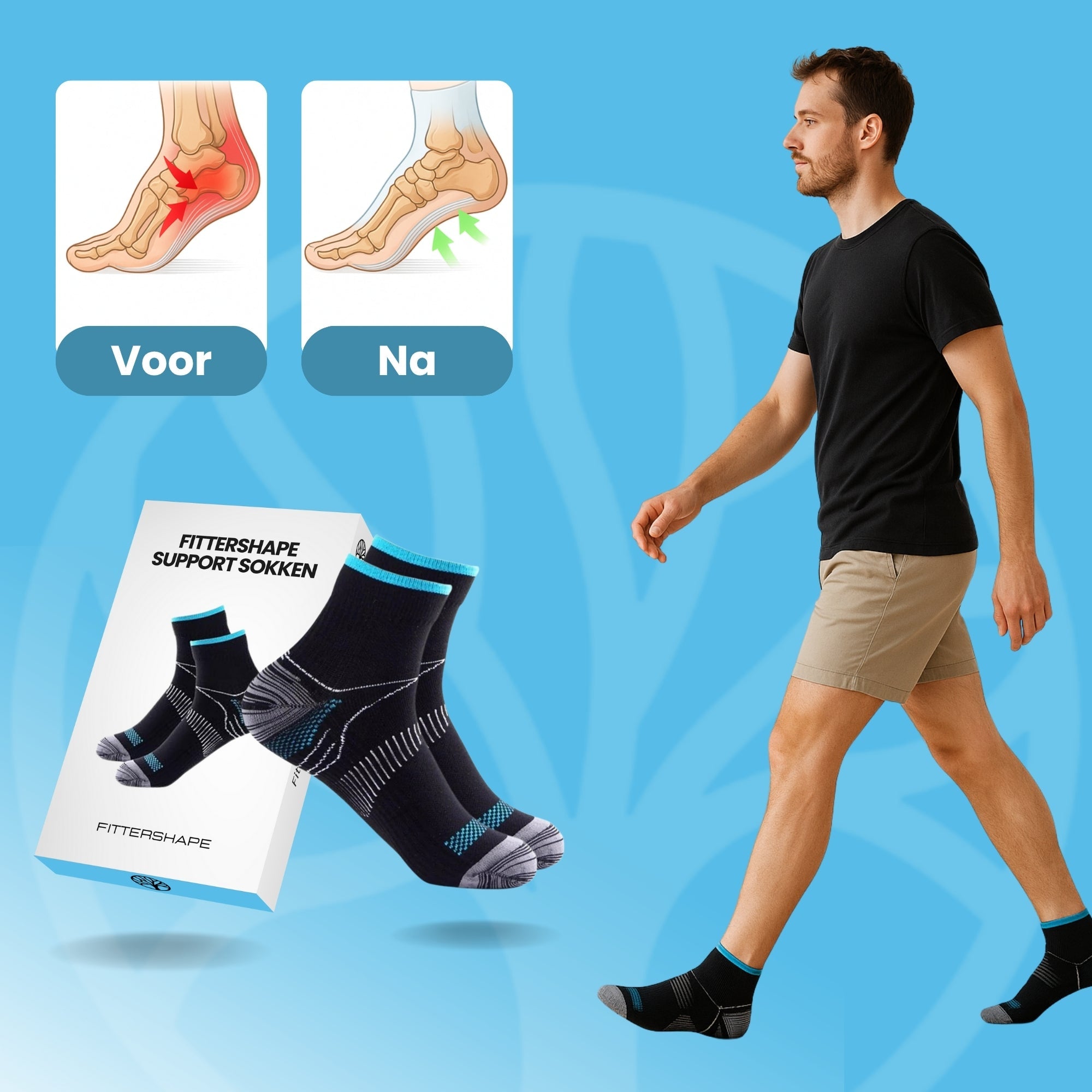 Steunkousen passend in dagelijkse schoenen voor optimaal comfort