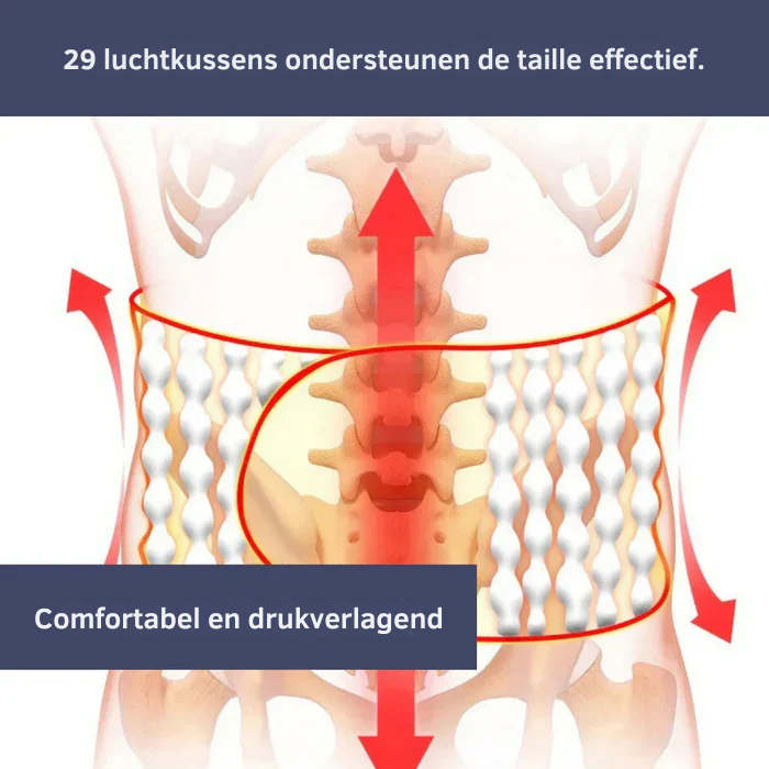 Vertibo rugband in gebruik tijdens dagelijkse activiteiten zoals werken
