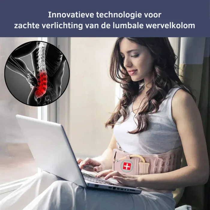Detailopname van de verstelbare sluiting van de Vertibo rugband