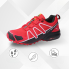 Zijaanzicht Wandio wandelsneaker met antislip rubberzool